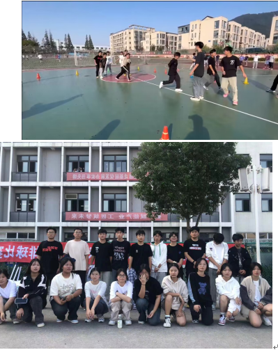 232741班备战校运动会8字穿梭长绳项目